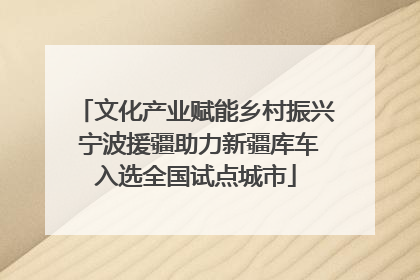 文化产业赋能乡村振兴 宁波援疆助力新疆库车入选全国试点城市