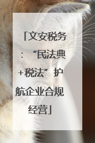 文安税务：“民法典+税法”护航企业合规经营