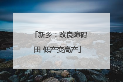 新乡：改良障碍田 低产变高产