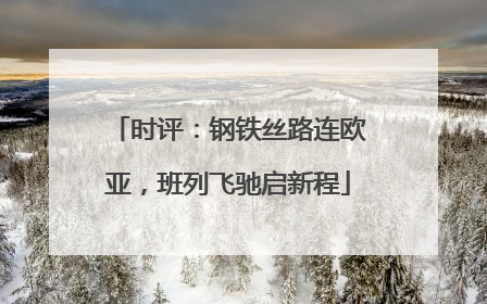 时评：钢铁丝路连欧亚，班列飞驰启新程
