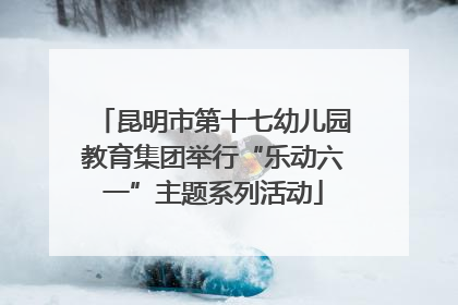 昆明市第十七幼儿园教育集团举行“乐动六一”主题系列活动