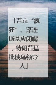 普京“疯狂”、泽连斯基应闭嘴，特朗普猛批俄乌领导人