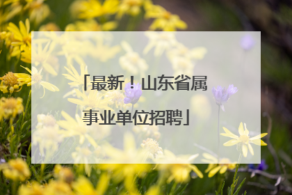 最新！山东省属事业单位招聘