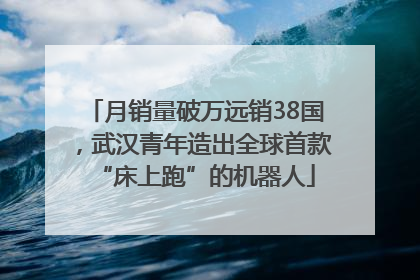 月销量破万远销38国，武汉青年造出全球首款“床上跑”的机器人