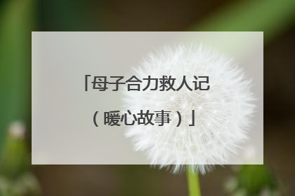 母子合力救人记（暖心故事）