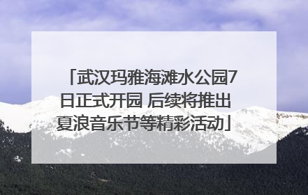 武汉玛雅海滩水公园7日正式开园 后续将推出夏浪音乐节等精彩活动