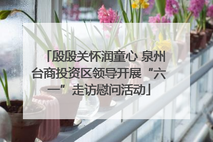 殷殷关怀润童心 泉州台商投资区领导开展“六一”走访慰问活动