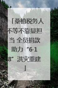桑植税务人不等不靠显担当 全员捐款助力“6·18”洪灾重建
