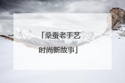 桑蚕老手艺 时尚新故事