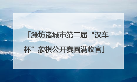 潍坊诸城市第二届“汉车杯”象棋公开赛圆满收官
