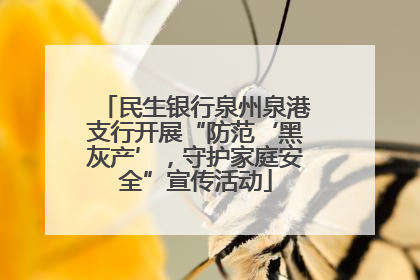 民生银行泉州泉港支行开展“防范‘黑灰产’，守护家庭安全”宣传活动