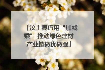 汶上县巧用“加减乘” 推动绿色建材产业链做优做强