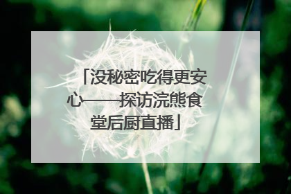 没秘密吃得更安心——探访浣熊食堂后厨直播