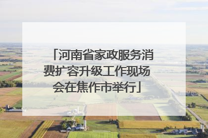 河南省家政服务消费扩容升级工作现场会在焦作市举行