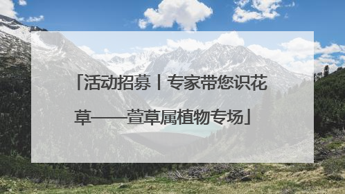 活动招募丨专家带您识花草——萱草属植物专场