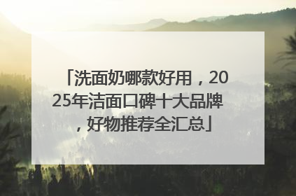 洗面奶哪款好用，2025年洁面口碑十大品牌，好物推荐全汇总