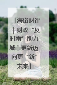 海岱财评｜财政“及时雨”助力城市更新迈向更“新”未来
