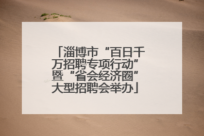 淄博市“百日千万招聘专项行动”暨“省会经济圈”大型招聘会举办