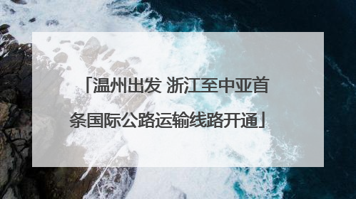 温州出发 浙江至中亚首条国际公路运输线路开通