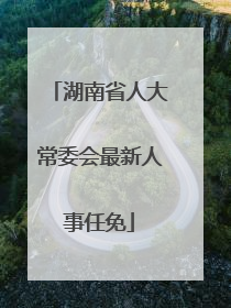 湖南省人大常委会最新人事任免
