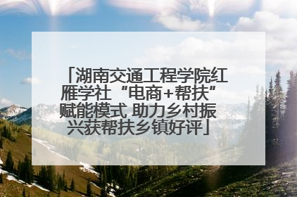 湖南交通工程学院红雁学社“电商+帮扶”赋能模式 助力乡村振兴获帮扶乡镇好评