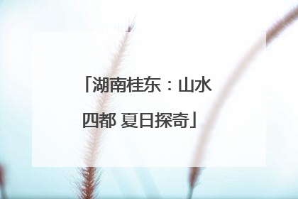 湖南桂东：山水四都 夏日探奇