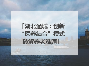 湖北通城：创新 “医养结合”模式 破解养老难题