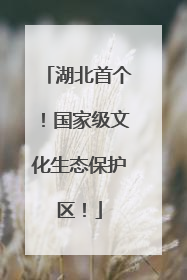 湖北首个！国家级文化生态保护区！
