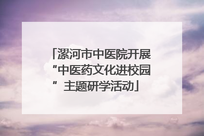 漯河市中医院开展“中医药文化进校园”主题研学活动