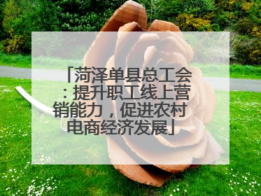 菏泽单县总工会：提升职工线上营销能力，促进农村电商经济发展