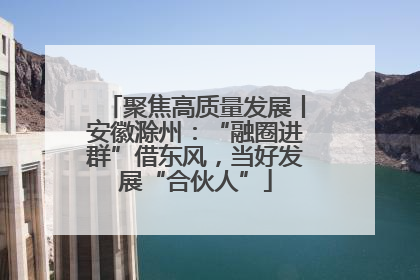 聚焦高质量发展丨安徽滁州：“融圈进群”借东风，当好发展“合伙人”