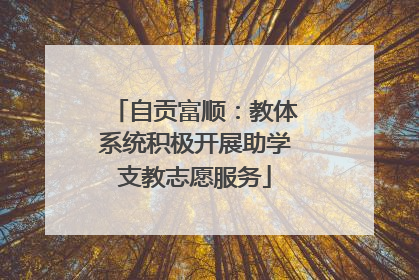 自贡富顺：教体系统积极开展助学支教志愿服务