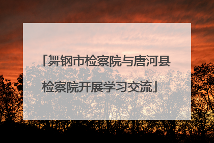舞钢市检察院与唐河县检察院开展学习交流