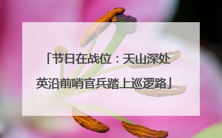 节日在战位：天山深处 英沿前哨官兵踏上巡逻路