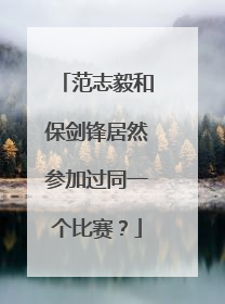 范志毅和保剑锋居然参加过同一个比赛？