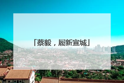 蔡毅，履新宣城