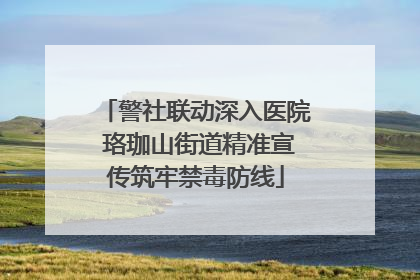 警社联动深入医院 珞珈山街道精准宣传筑牢禁毒防线