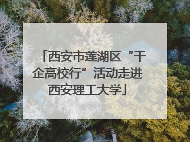 西安市莲湖区“千企高校行”活动走进西安理工大学