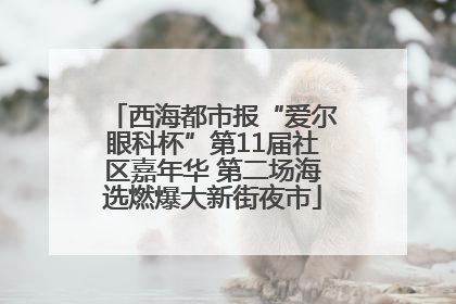 西海都市报“爱尔眼科杯”第11届社区嘉年华 第二场海选燃爆大新街夜市