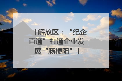 解放区：“纪企直通”打通企业发展“肠梗阻”