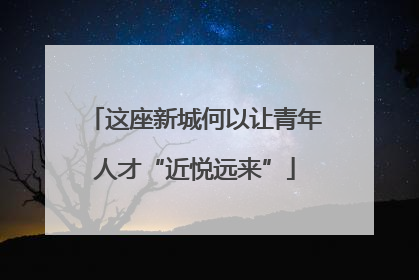 这座新城何以让青年人才“近悦远来”