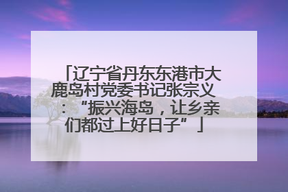 辽宁省丹东东港市大鹿岛村党委书记张宗义：“振兴海岛，让乡亲们都过上好日子”