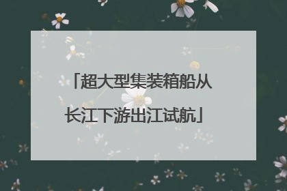 超大型集装箱船从长江下游出江试航