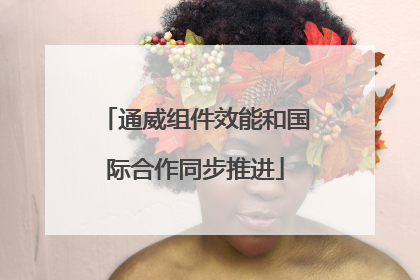 通威组件效能和国际合作同步推进
