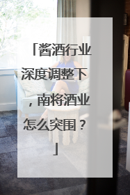 酱酒行业深度调整下，南将酒业怎么突围？