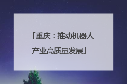 重庆：推动机器人产业高质量发展