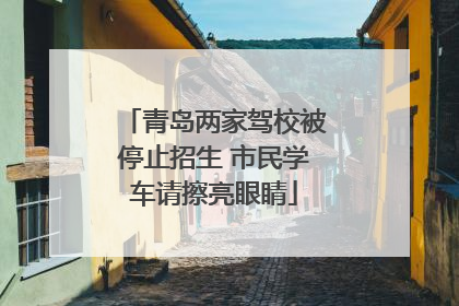 青岛两家驾校被停止招生 市民学车请擦亮眼睛