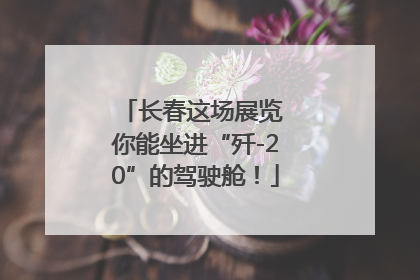 长春这场展览 你能坐进“歼-20”的驾驶舱！