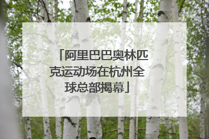 阿里巴巴奥林匹克运动场在杭州全球总部揭幕