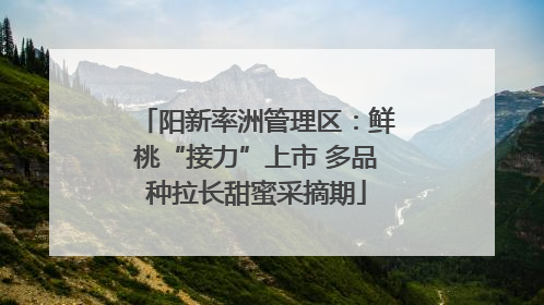 阳新率洲管理区：鲜桃“接力”上市 多品种拉长甜蜜采摘期